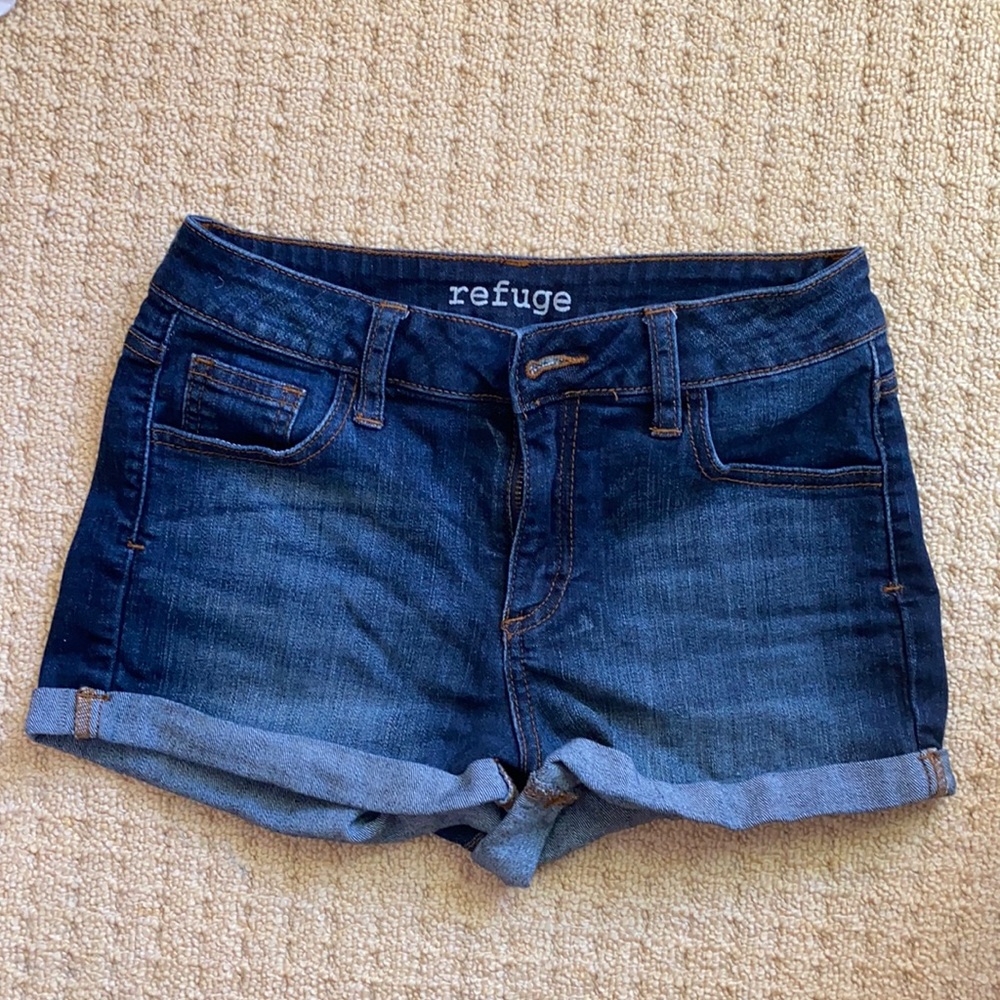 Blue denim short